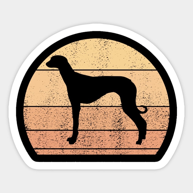 Retro Sunset Old Croatian Sighthound Sticker by Shirtjaeger